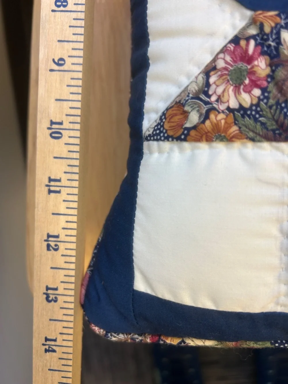Bundle of Two Vintage Handmade Quilted Patchwork Star Decorative Square Pillows